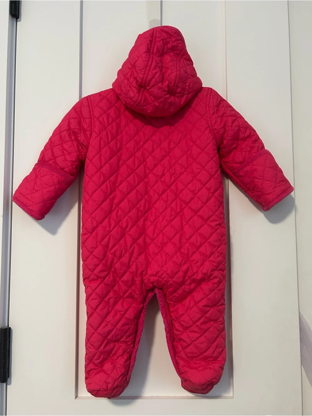 Ralph Lauren Quilted Red Hooded Baby Snowsuit
